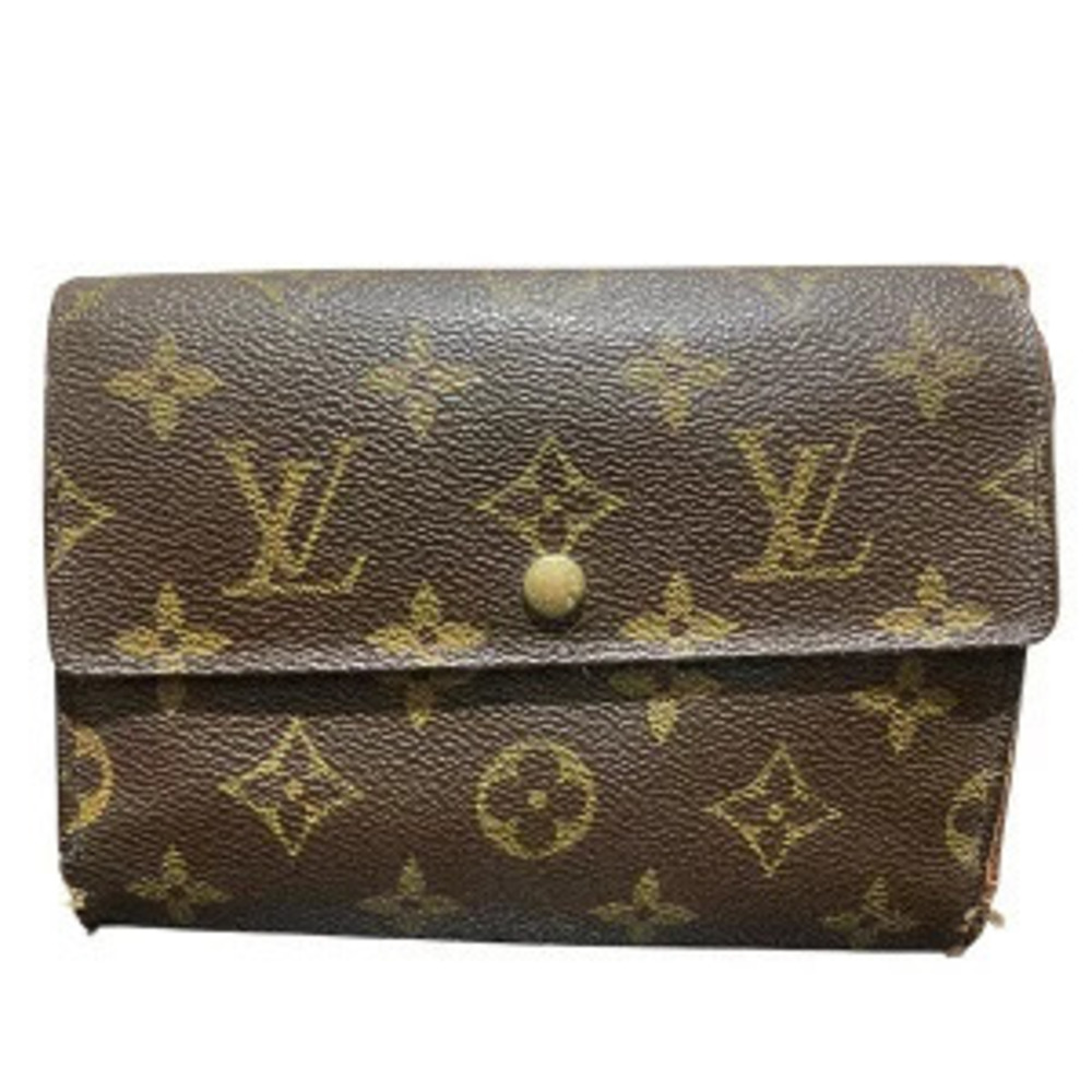 Louis Vuitton Monogram Portefeuille Tresor Etui Papier Tri fold Wallet